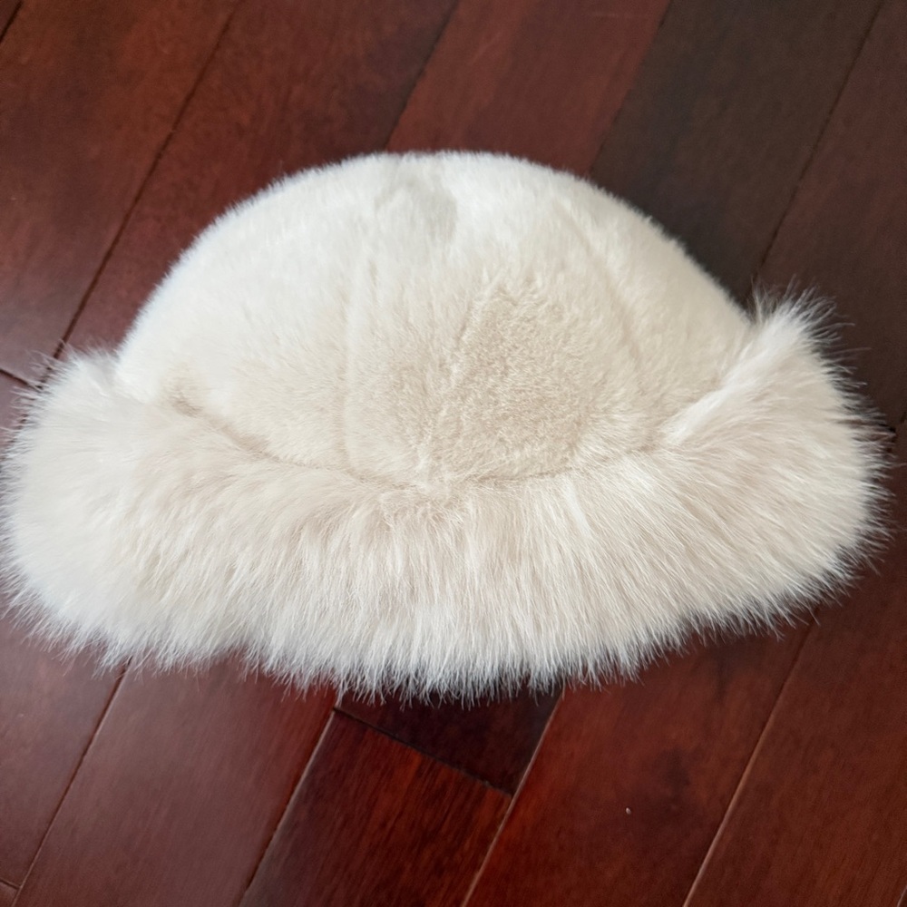 White Faux Fur Hat